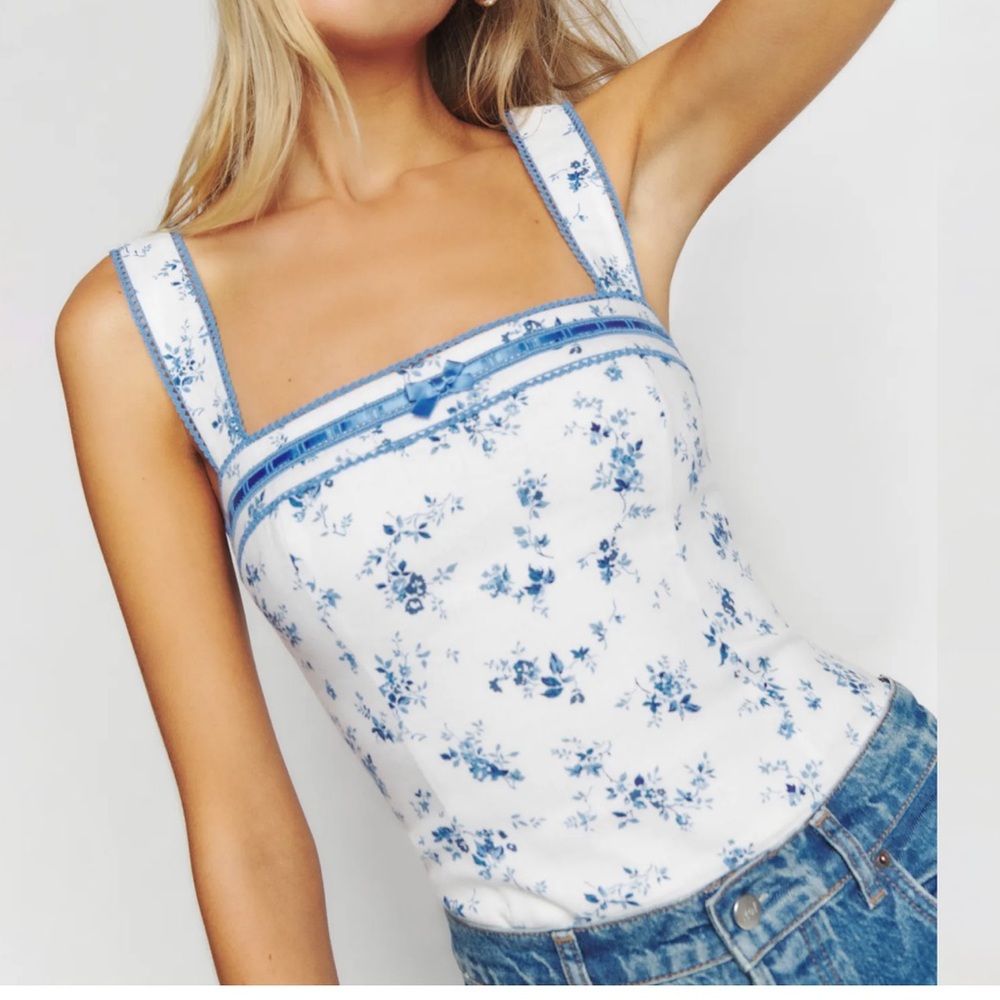 Reformation Eloise Linen Top
